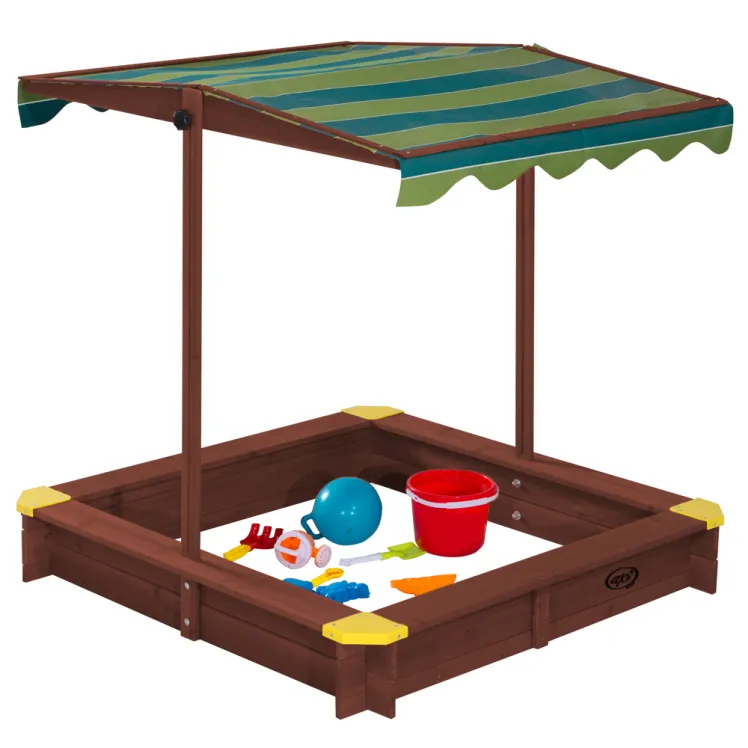 Sandkasten Holz �Lily mit Sonnendach� Sandkiste Holzsandkasten